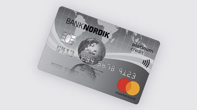 Mastercard platinum kort. 