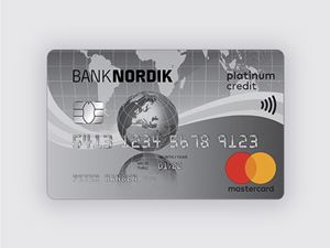 Mastercard platinum kort. 